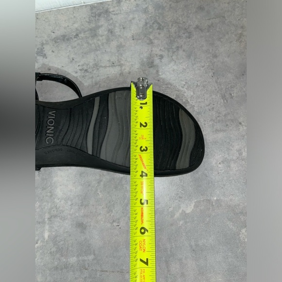 Vionic Orthaheel Lizbeth Black Leather Slingback‎ Flat Sandals Size 8 - Picture 10 of 10